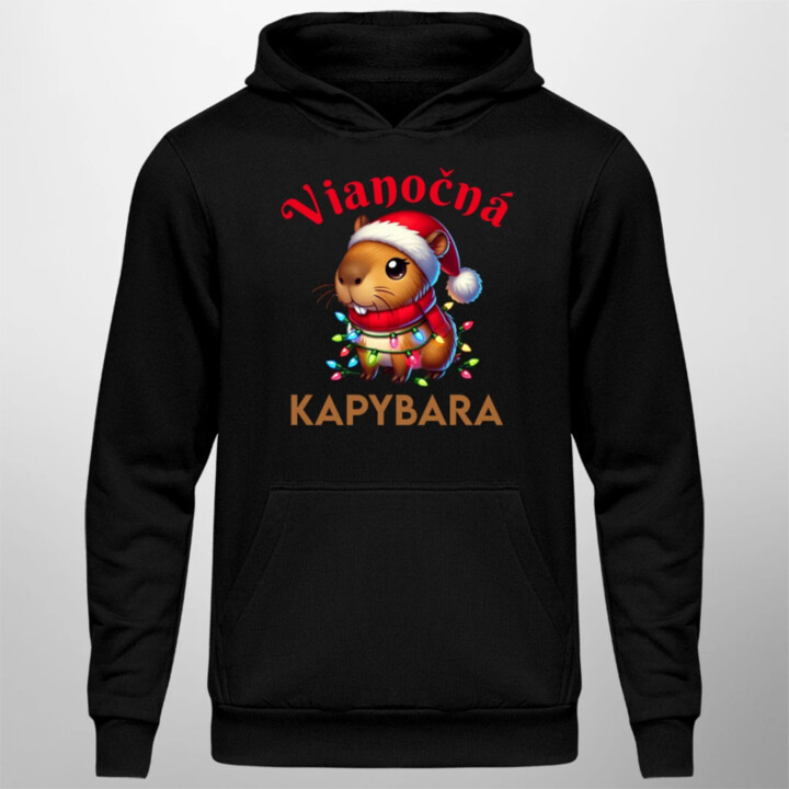 Vianočná kapybara   - pánska mikina s potlačou