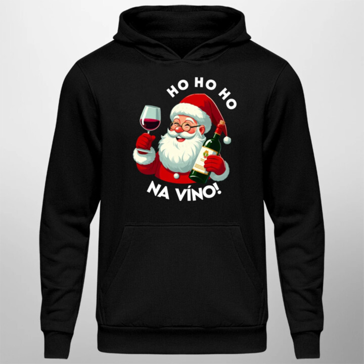 Ho ho ho na víno!  - pánska mikina s potlačou
