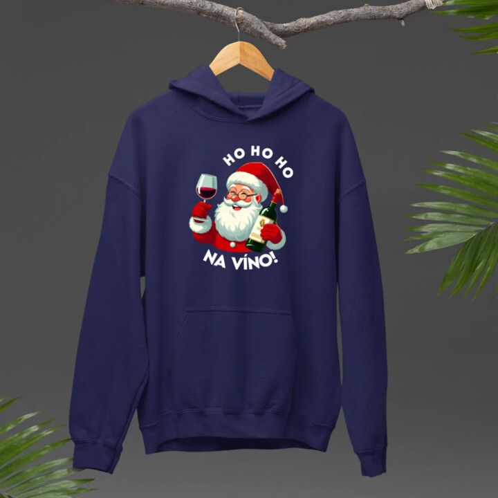 Ho ho ho na víno!  - pánska mikina s potlačou