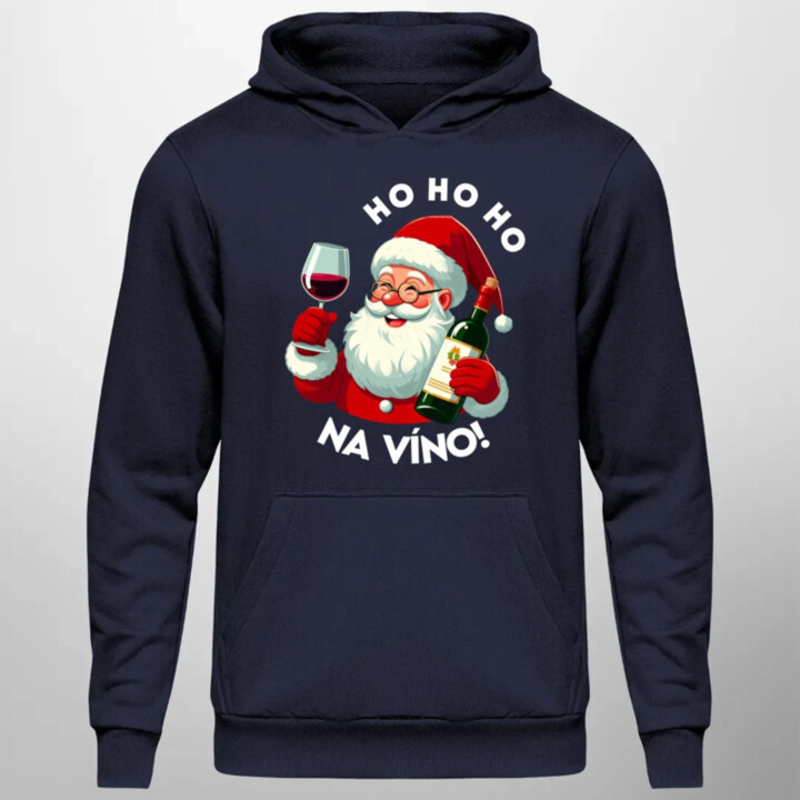 Ho ho ho na víno!  - pánska mikina s potlačou