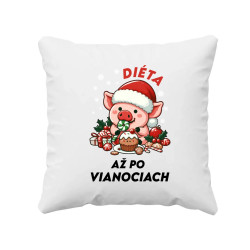 Diéta až po Vianociach - vankúš s potlačou