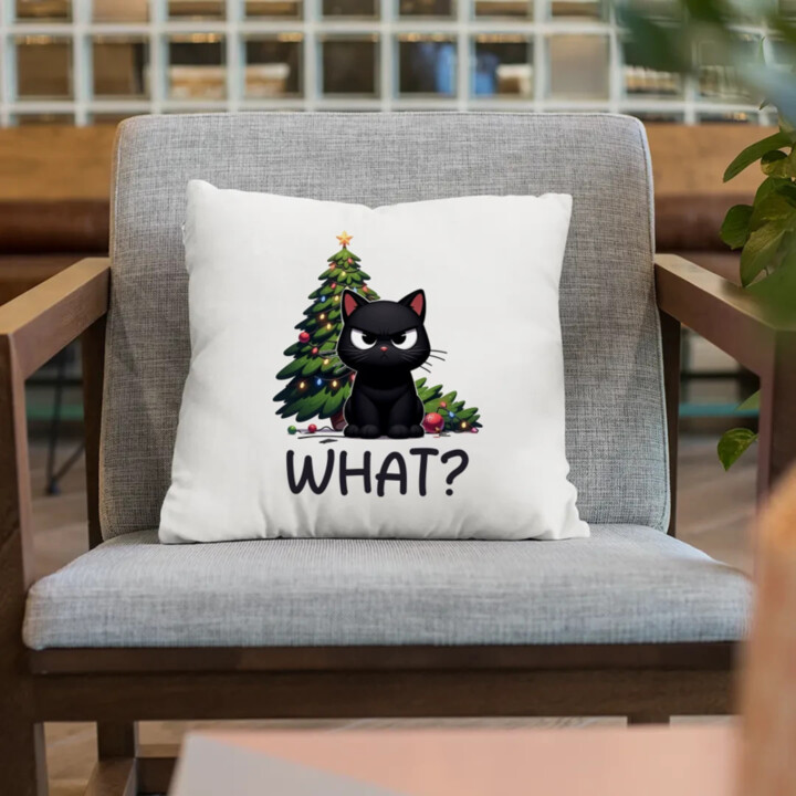 What? - vankúš s potlačou