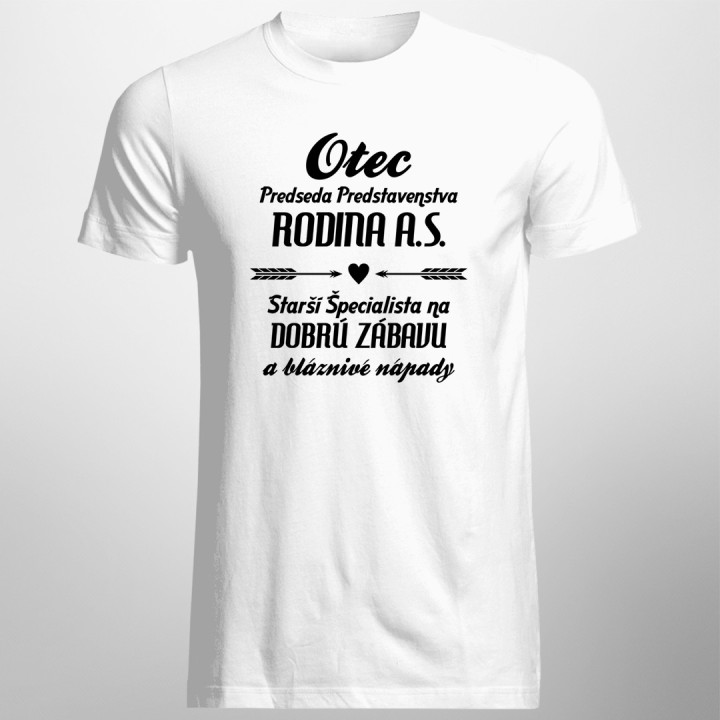 Otec - predseda predstavenstva Rodina a.s. - Pánske tričko s potlačou