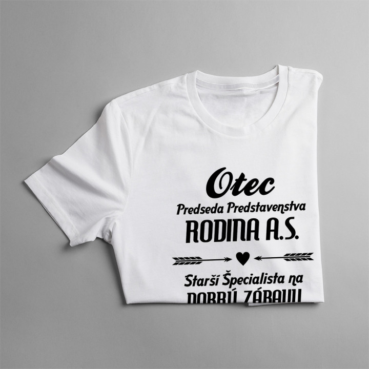 Otec - predseda predstavenstva Rodina a.s. - Pánske tričko s potlačou