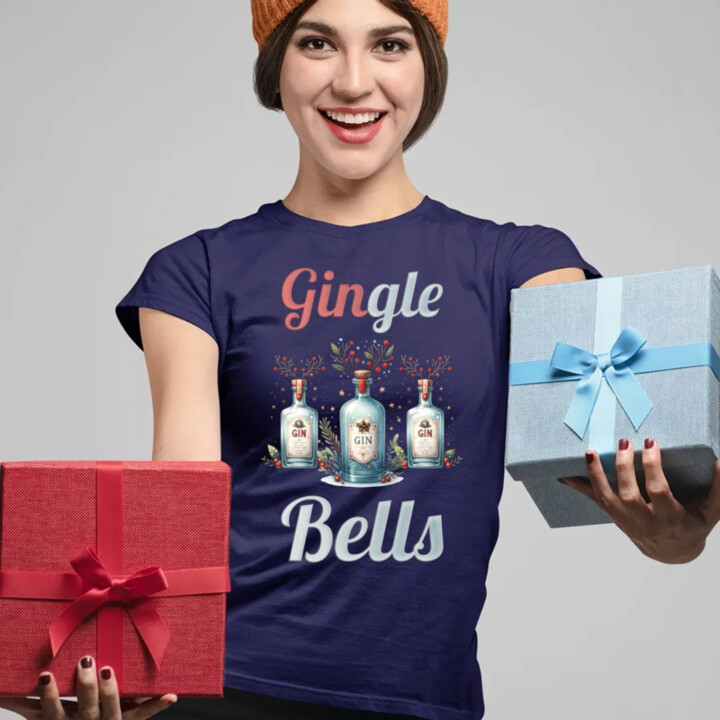 Gin-gle bells - dámske tričko s potlačou