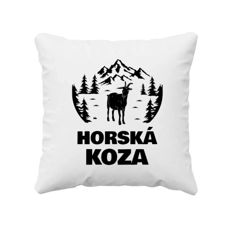 Horská koza - vankúš s potlačou