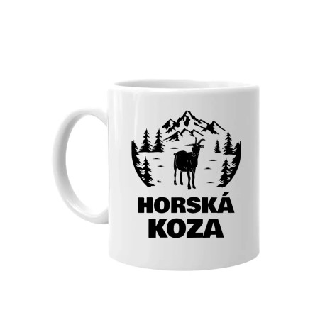 Horská koza - keramický hrnček s potlačou