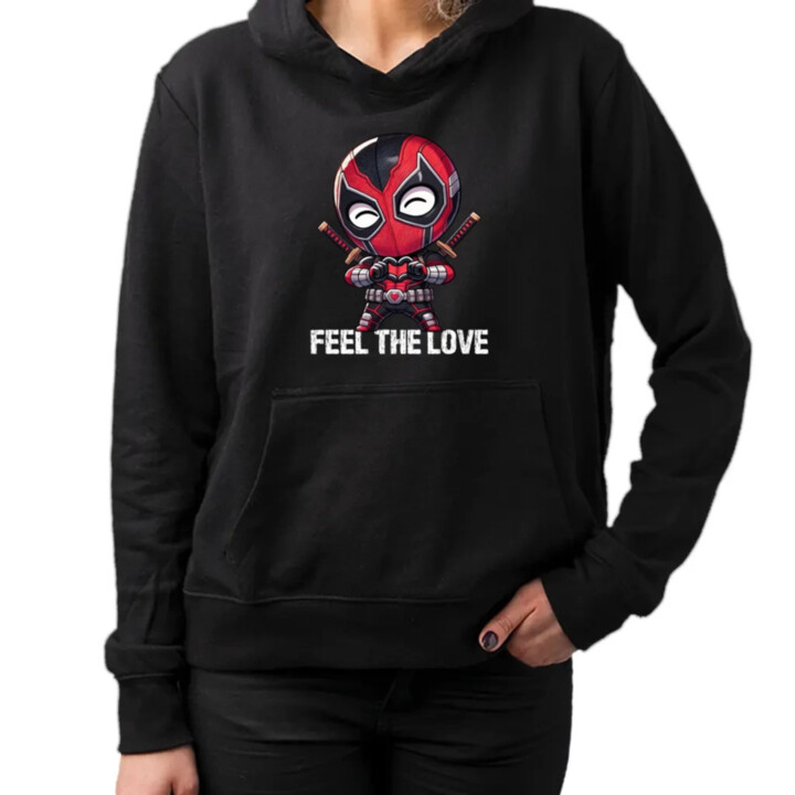 Feel the love  - dámska mikina s potlačou
