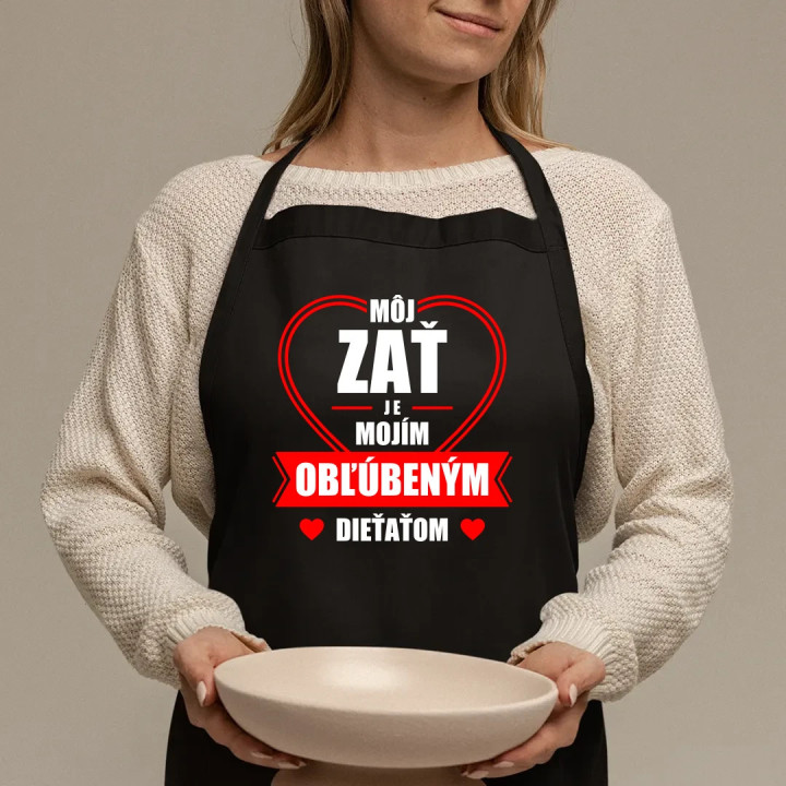 Môj zať je mojím obľúbeným dieťaťom - zástera s potlačou