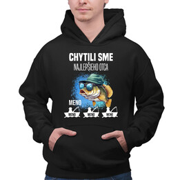 Chytili sme najlepšieho otca + mená  - pánska mikina s potlačou  - personalizovaný produkt