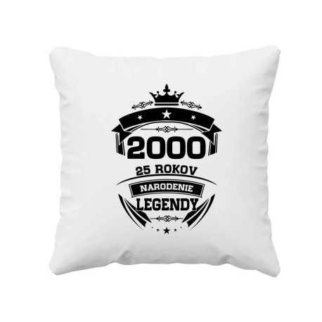 2000 Narodenie legendy 25 rokov - vankúš s potlačou