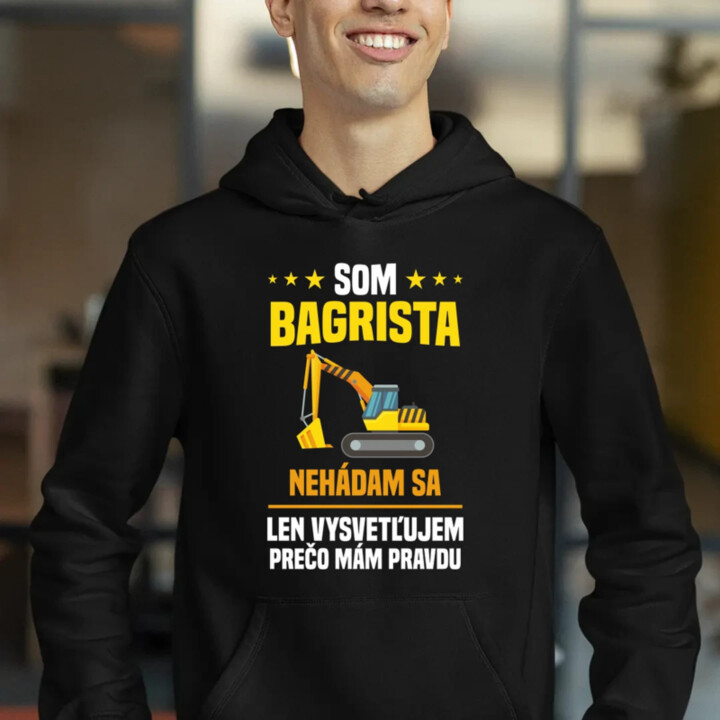 Som bagrista - nehádam sa  - pánska mikina s potlačou