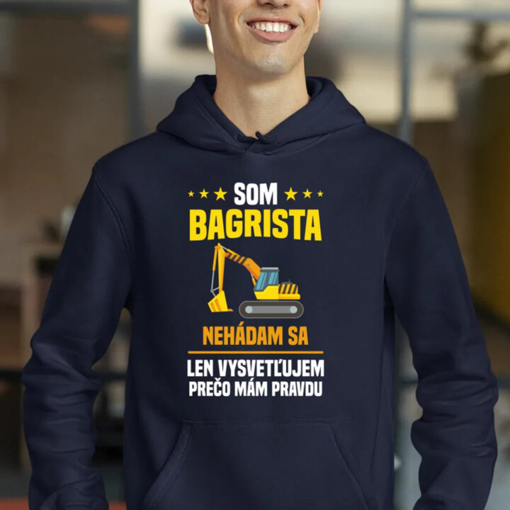 Som bagrista - nehádam sa  - pánska mikina s potlačou