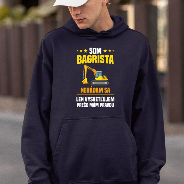 Som bagrista - nehádam sa  - pánska mikina s potlačou