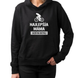 Najlepšía máma jazdí na bicykli  - dámska mikina s potlačou