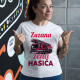 Žena hasiča (meno) - dámske tričko s potlačou - personalizovaný produkt