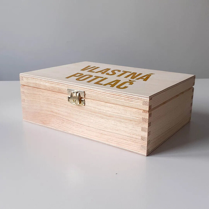 Drevený box na čaj  s vlastnou potlačou