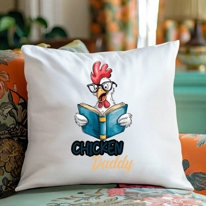 Chicken daddy - vankúš s potlačou