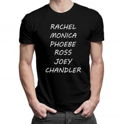 Rachel, Monica, Phoebe, Ross, Joey, Chandler - pánske tričko s potlačou