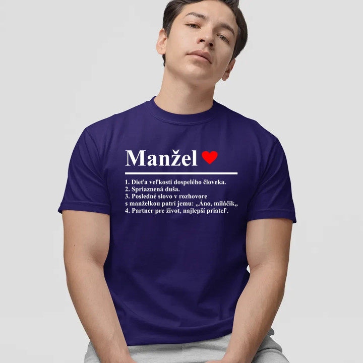 Manžel - slovníková definícia - pánske tričko s potlačou