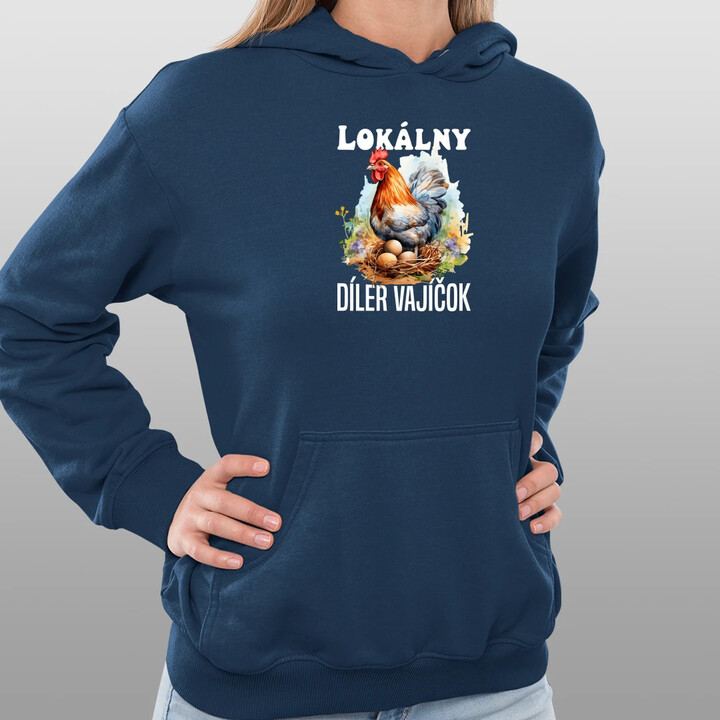 Lokálny díler vajíčok  - dámska mikina s potlačou