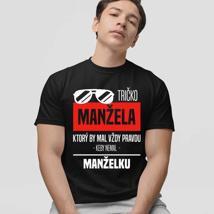 Tričko manžela - pánske tričko s potlačou