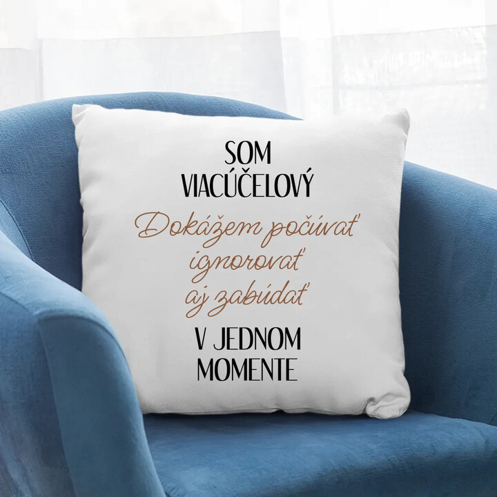 Som viacúčelový - vankúš s potlačou