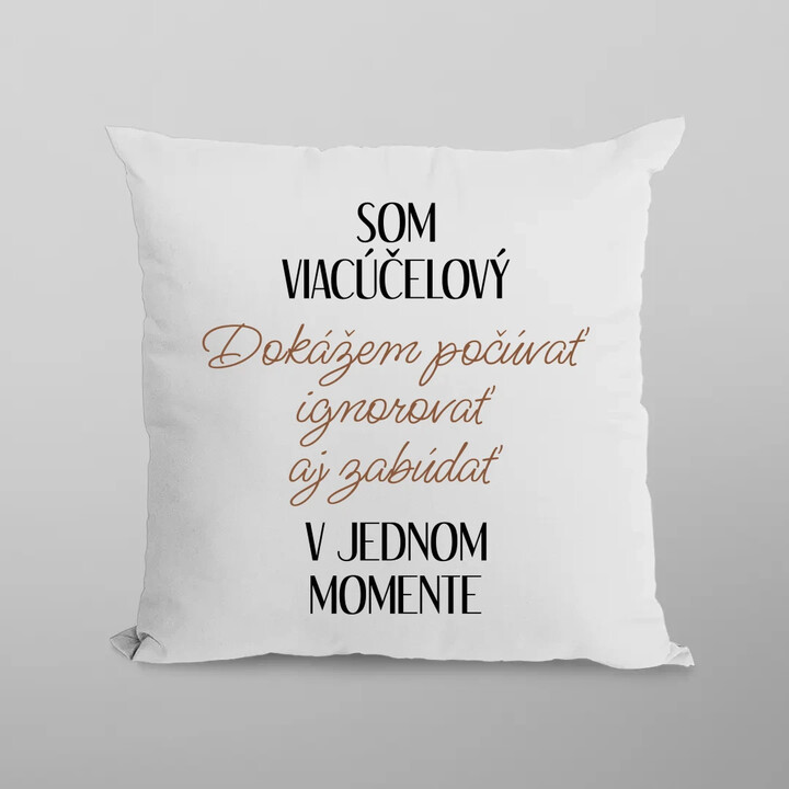 Som viacúčelový - vankúš s potlačou