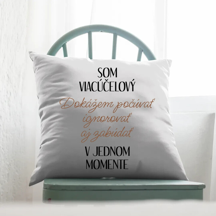 Som viacúčelový - vankúš s potlačou