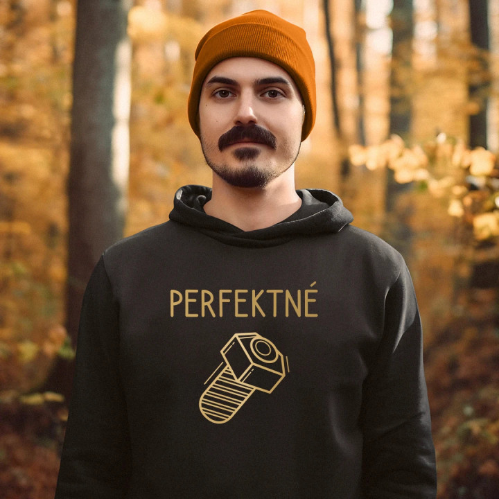 Perfektné  - pánska mikina s potlačou