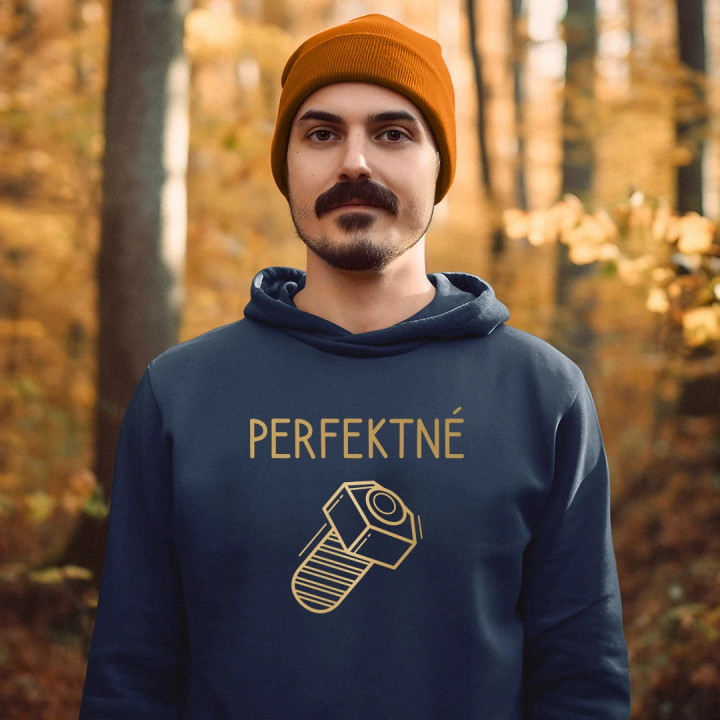 Perfektné  - pánska mikina s potlačou