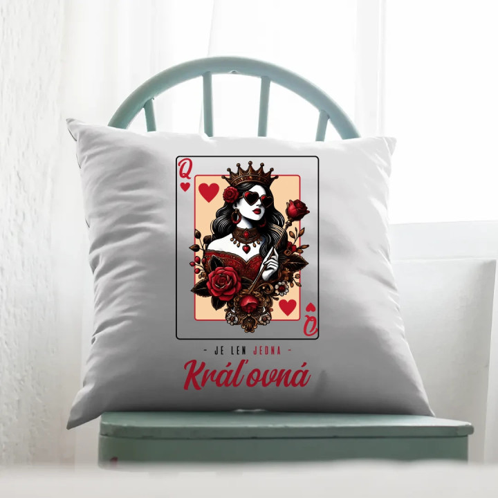 Je len jedna kráľovná v2 - vankúš s potlačou