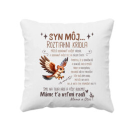 Syn môj... Roztiahni krídla - vankúš s potlačou