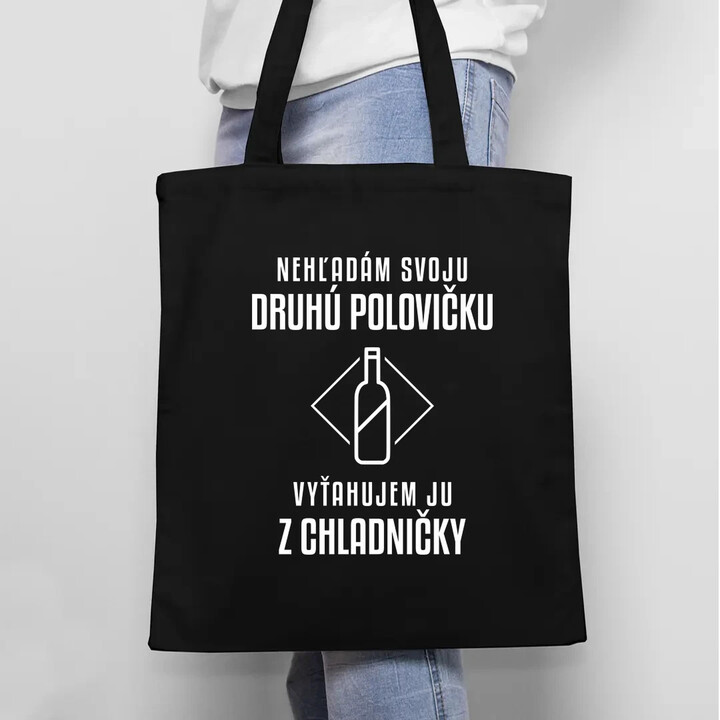 Nehľadám svoju druhú polovičku - taška s potlačou