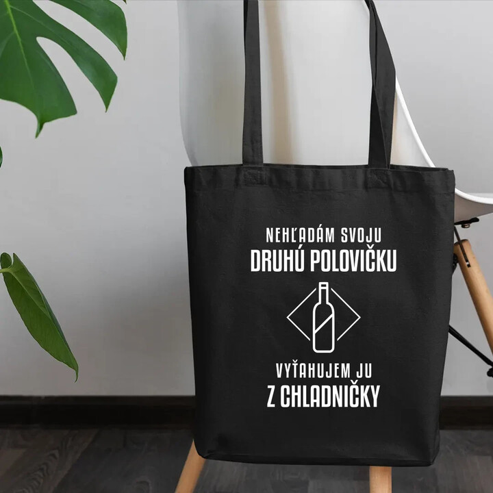 Nehľadám svoju druhú polovičku - taška s potlačou