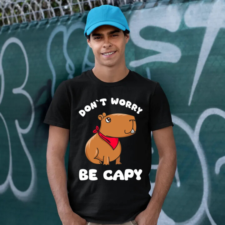 Don`t worry be Capy - pánske tričko s potlačou