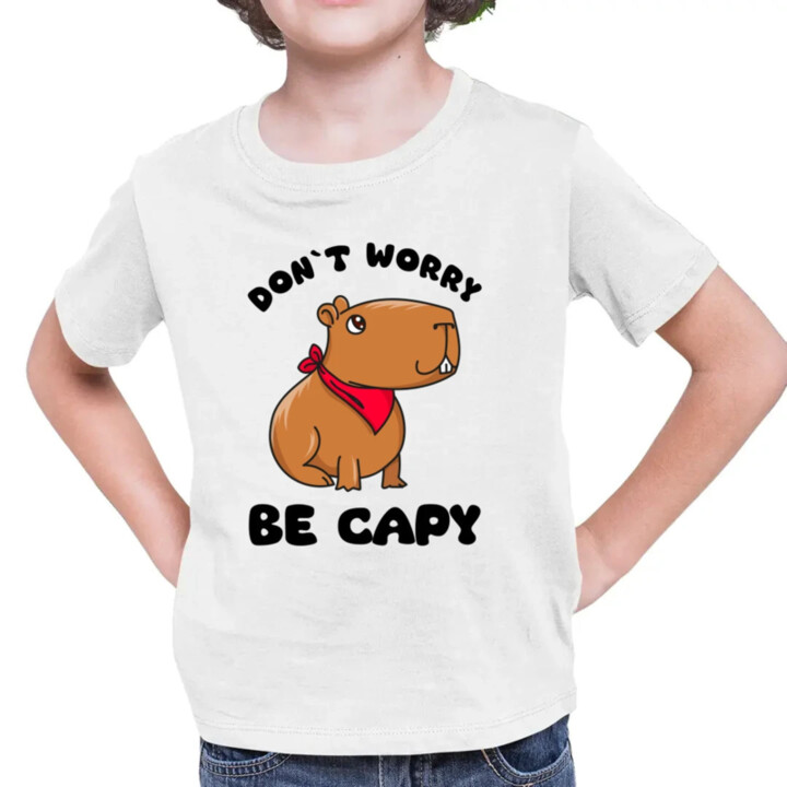 Don`t worry be Capy - detské tričko s potlačou