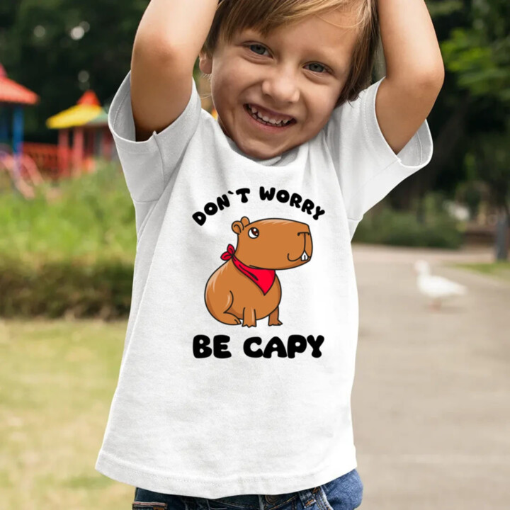 Don`t worry be Capy - detské tričko s potlačou