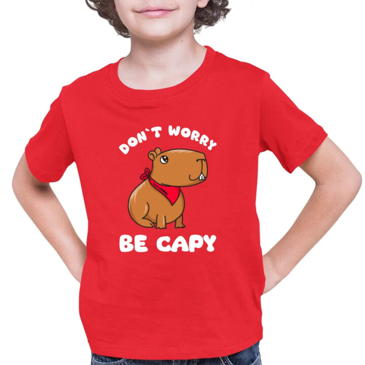 Don`t worry be Capy - detské tričko s potlačou
