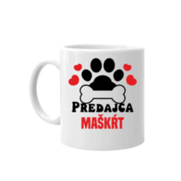 Predajca maškŕt - keramický hrnček s potlačou