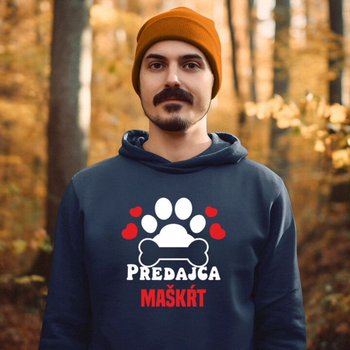 Predajca maškŕt  - pánska mikina s potlačou