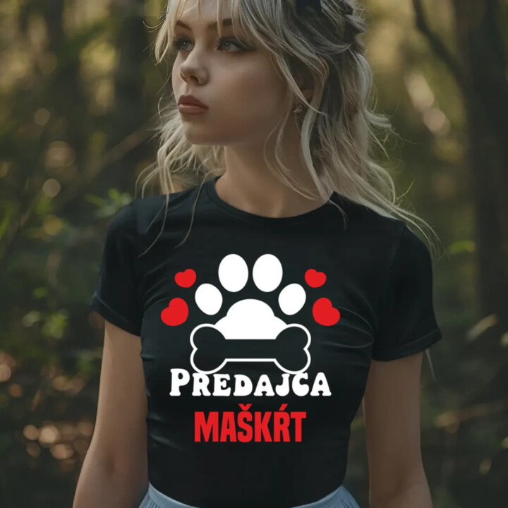 Predajca maškŕt - dámske tričko s potlačou
