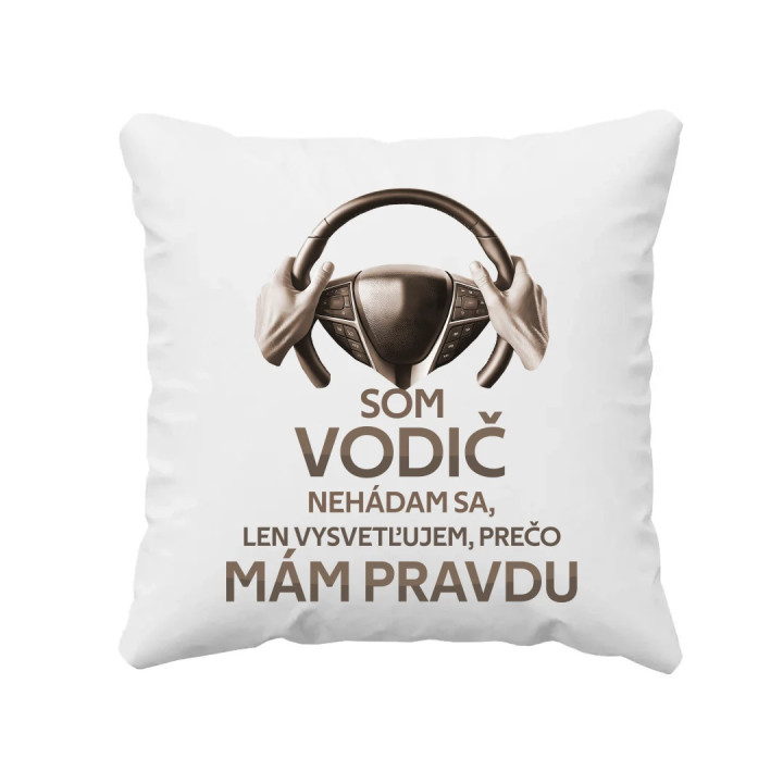 Som vodič - vankúš s potlačou