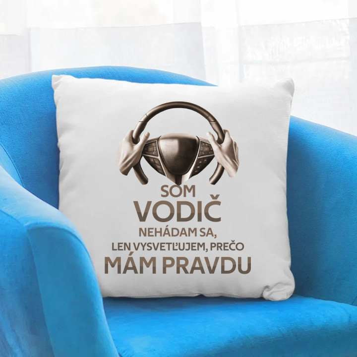 Som vodič - vankúš s potlačou