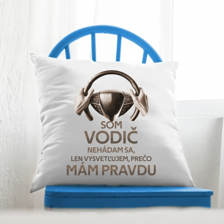 Som vodič - vankúš s potlačou