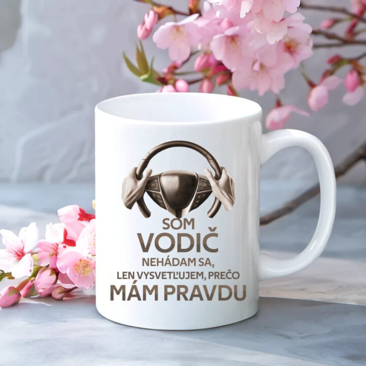 Som vodič - keramický hrnček s potlačou