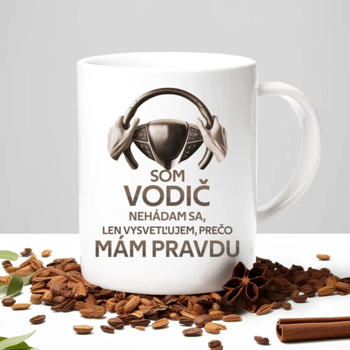 Som vodič - keramický hrnček s potlačou