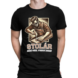 Stolár - ručná práca, vyrobené srdcom - pánske tričko s potlačou