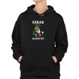 Kebab volá - musím ísť  - dámska mikina s potlačou