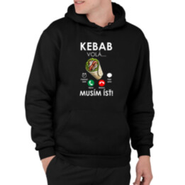 Kebab volá - musím ísť  - pánska mikina s potlačou